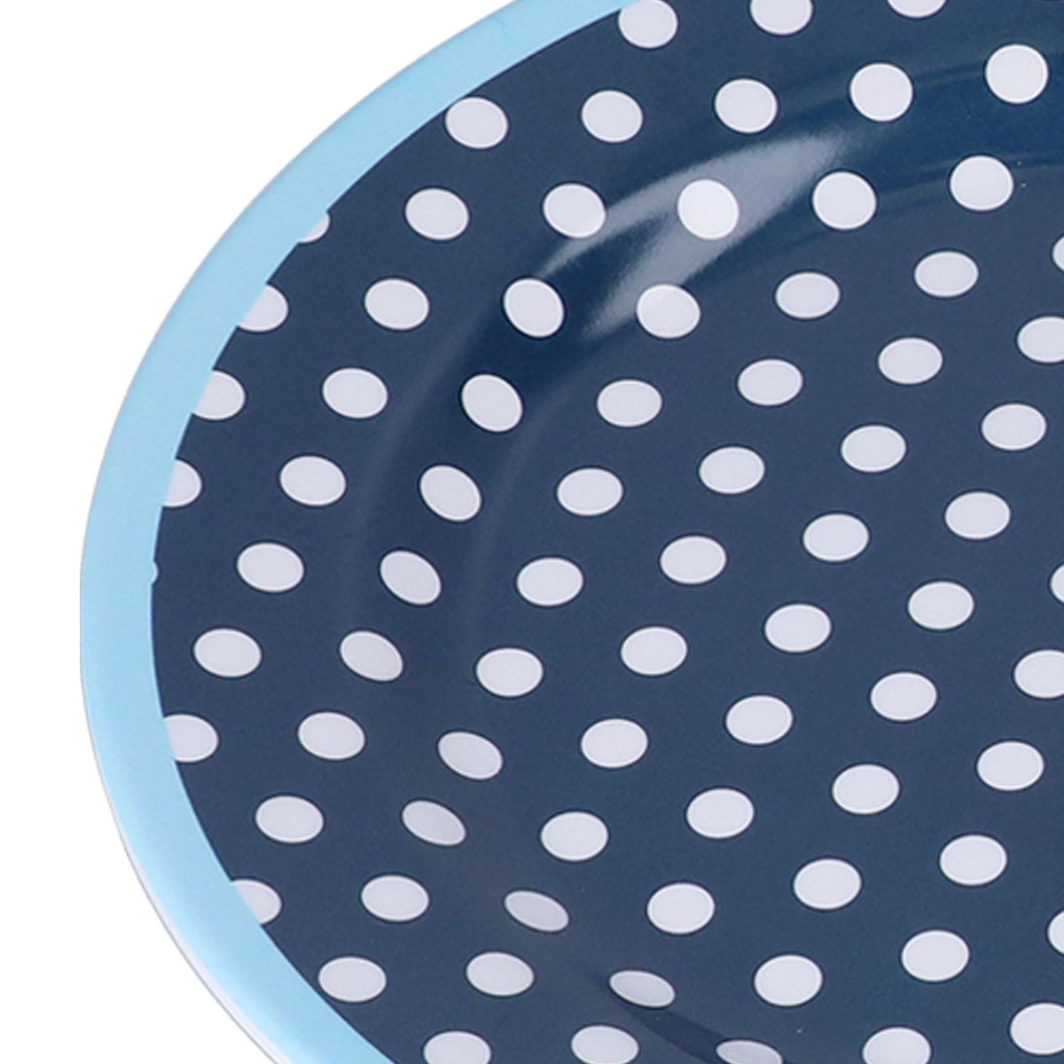 3 Piece Set of Salad Tableware Fruit Snack Plate Bowl and Cup Set Salad TablewareDark Blue Dots
