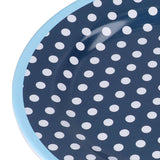 3 Piece Set of Salad Tableware Fruit Snack Plate Bowl and Cup Set Salad TablewareDark Blue Dots