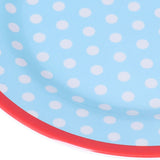 3 Piece Set of Salad Tableware Fruit Snack Plate Bowl and Cup Set Salad TablewareLight Blue Dots - Extra Image
