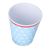 3 Piece Set of Salad Tableware Fruit Snack Plate Bowl and Cup Set Salad TablewareLight Blue Dots