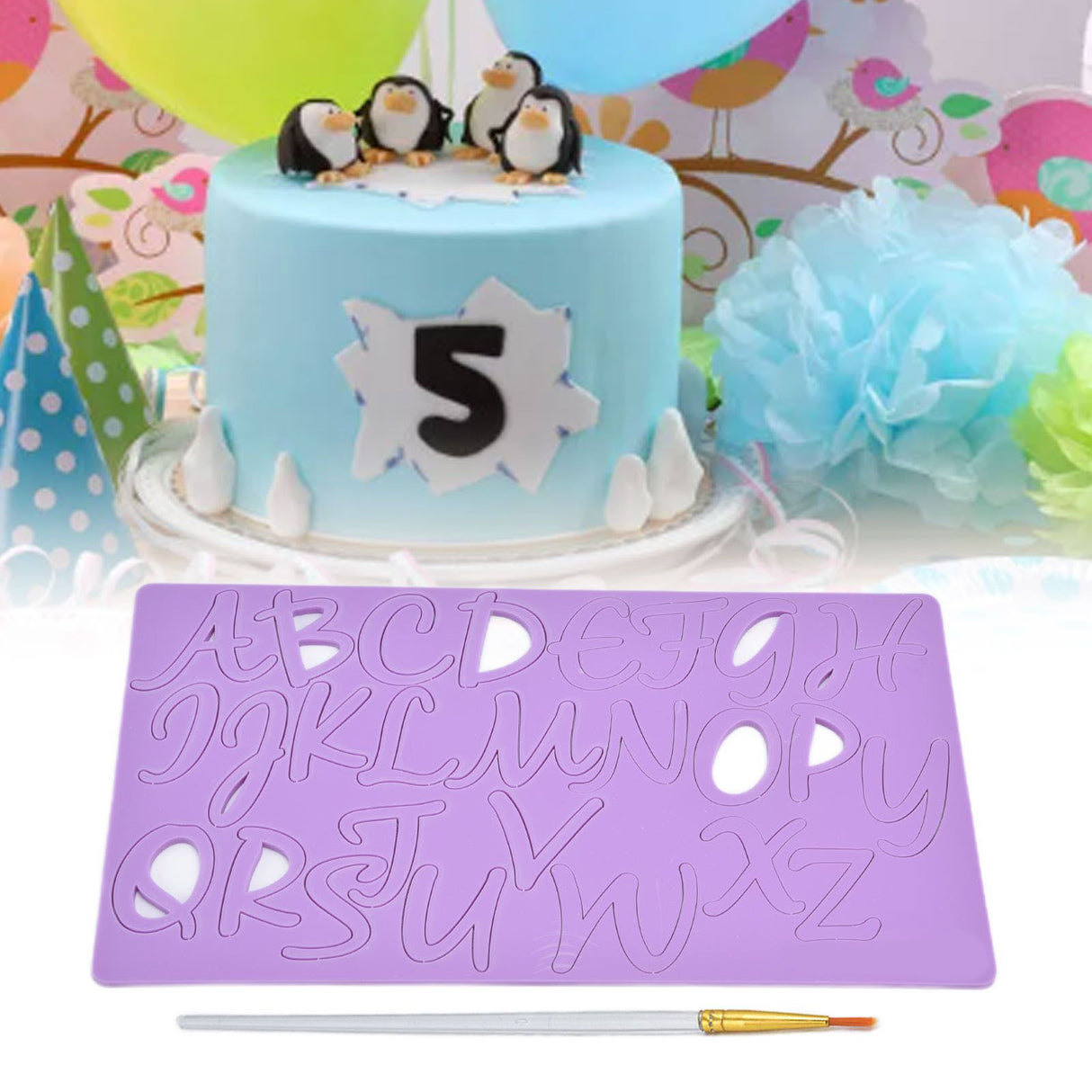 Letter Fondant Silicone Mold Alphabet A‑Z Silicone Fondant Mould for Birthday Anniversary Cake Decorating Candy Making