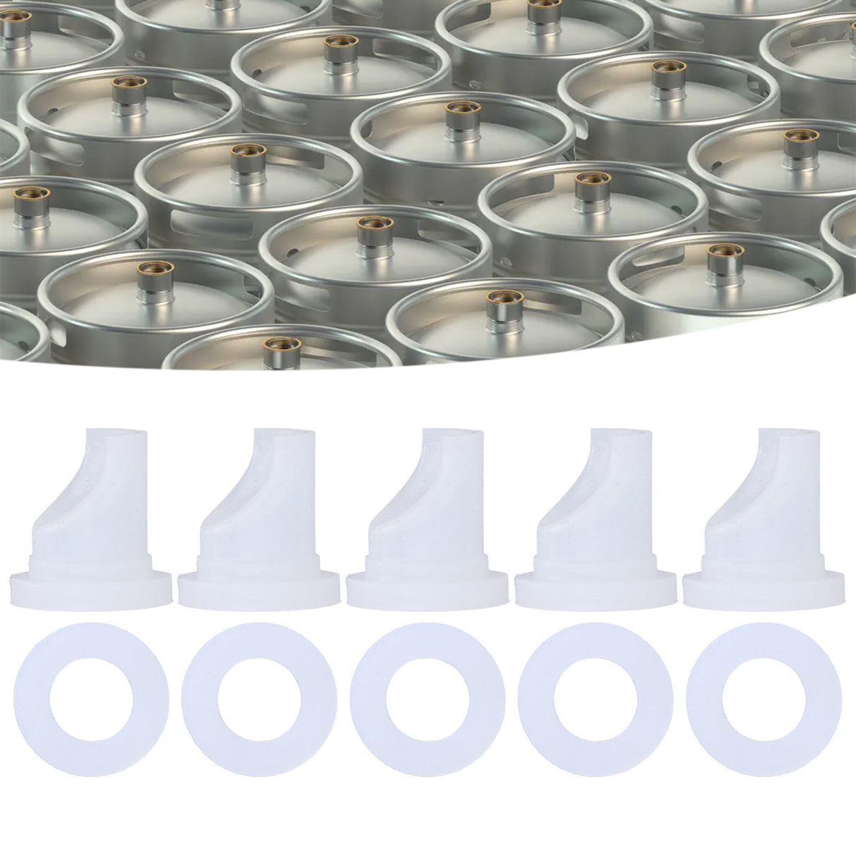 D Coupler Gas Check Valve Beer Line Washer Gasket No Leakage Odorless Beer Keg Coupler Accessories for Sankey Coupler