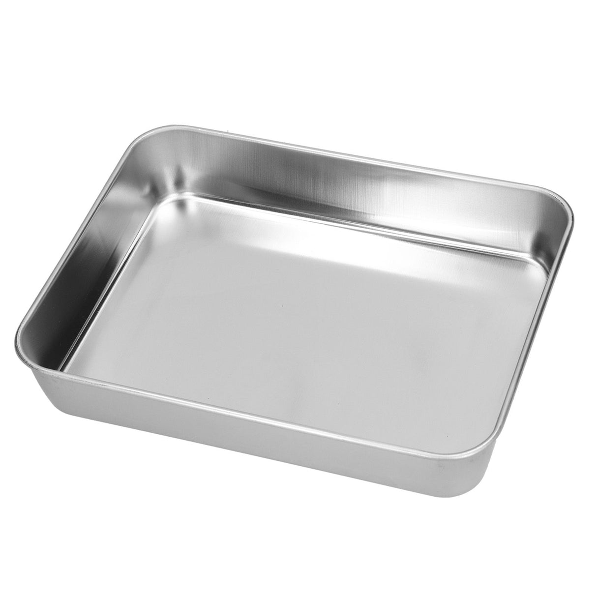 Roasting Pan and Rack Set Stainless Steel Easy Clean Rectangular Roaster with Rack for Cooking Baking26.5x20.5x5cm / 10.4x8.1x2.0in