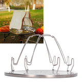 Folding Camp Stove Toaster Stainless Steel Camping Toaster Rack Holder for BBQ Party Outdoor Picnic