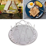 Folding Camp Stove Toaster Stainless Steel Camping Toaster Rack Holder for BBQ Party Outdoor Picnic - Extra Image