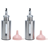 Oil Dispenser Bottle Stainless Steel Easy Refill and Cleaning Modern Olive Oil Dispenser for Vinegar Sauce190ML
