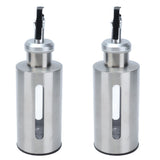 Oil Dispenser Bottle Stainless Steel Easy Refill and Cleaning Modern Olive Oil Dispenser for Vinegar Sauce190ML - Front View