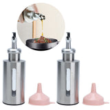 Oil Dispenser Bottle Stainless Steel Easy Refill and Cleaning Modern Olive Oil Dispenser for Vinegar Sauce190ML - Extra Image
