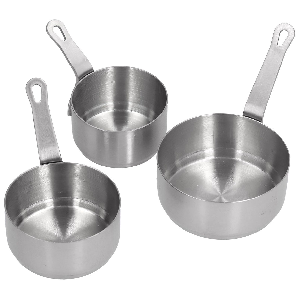 3pcs Sauce Cups Stainless Steel Sauce Dish with Handle for for Condiment Ketchup AppetizerSilver