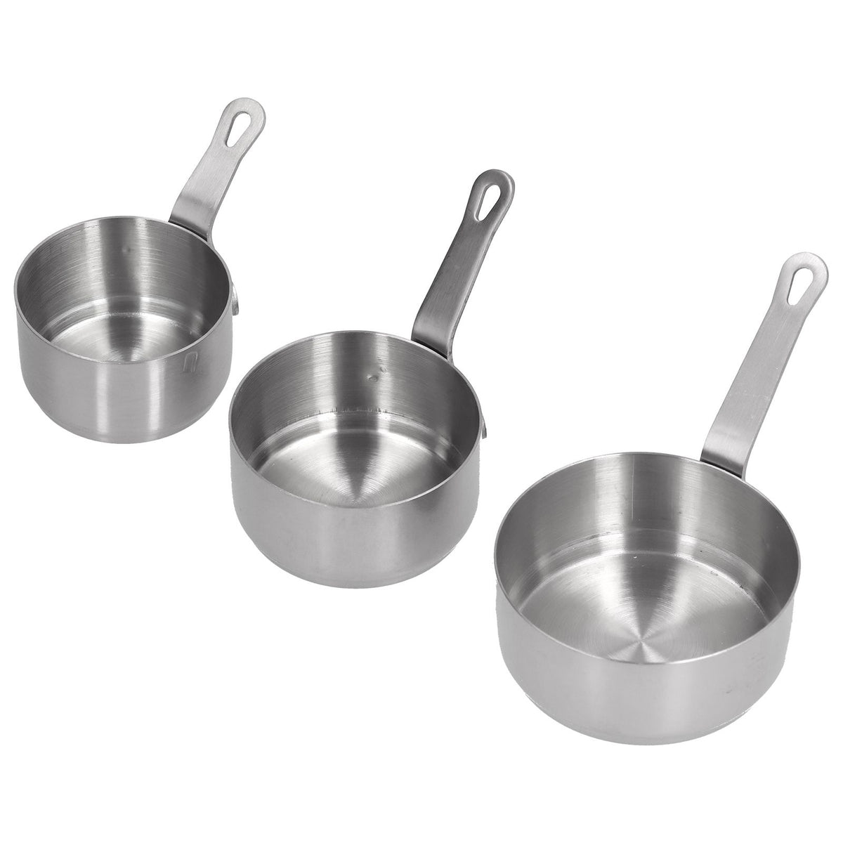 3pcs Sauce Cups Stainless Steel Sauce Dish with Handle for for Condiment Ketchup AppetizerSilver