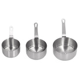 3pcs Sauce Cups Stainless Steel Sauce Dish with Handle for for Condiment Ketchup AppetizerSilver