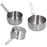 3pcs Sauce Cups Stainless Steel Sauce Dish with Handle for for Condiment Ketchup AppetizerSilver - Extra Image