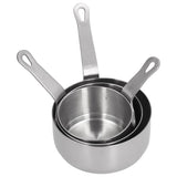 3pcs Sauce Cups Stainless Steel Sauce Dish with Handle for for Condiment Ketchup AppetizerSilver