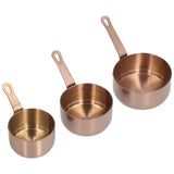 3pcs Sauce Cups Stainless Steel Sauce Dish with Handle for for Condiment Ketchup AppetizerRose Gold - Rear View