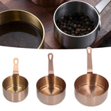 3pcs Sauce Cups Stainless Steel Sauce Dish with Handle for for Condiment Ketchup AppetizerRose Gold