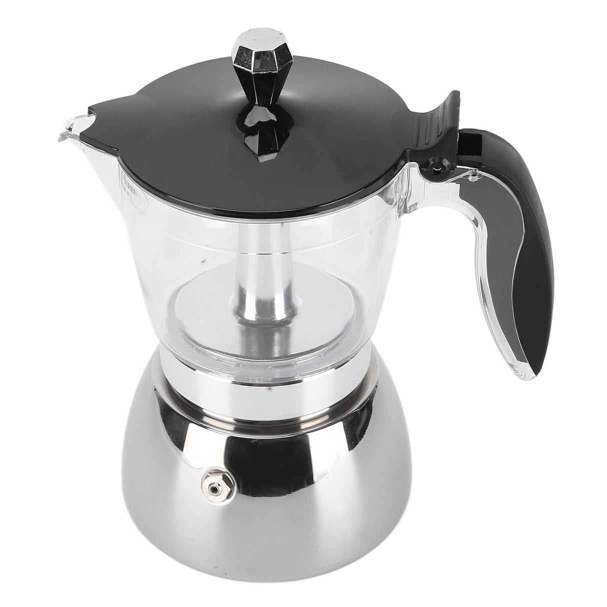6 Cups Stainless Steel Coffee Pot Italian Octagonal Household Brewing Coffee Moka Pot