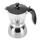 6 Cups Stainless Steel Coffee Pot Italian Octagonal Household Brewing Coffee Moka Pot