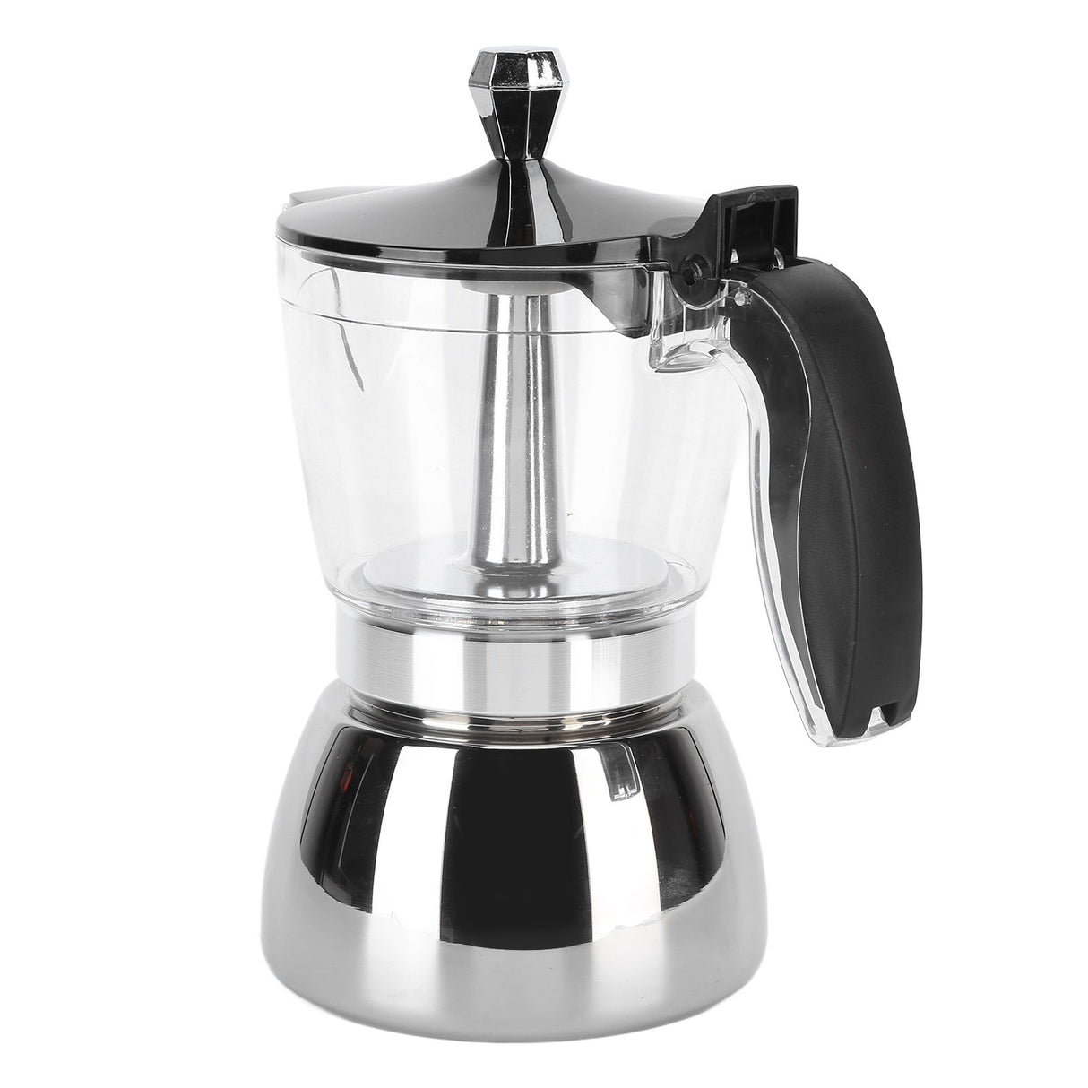 6 Cups Stainless Steel Coffee Pot Italian Octagonal Household Brewing Coffee Moka Pot