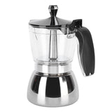6 Cups Stainless Steel Coffee Pot Italian Octagonal Household Brewing Coffee Moka Pot