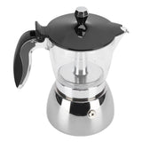 6 Cups Stainless Steel Coffee Pot Italian Octagonal Household Brewing Coffee Moka Pot - Top-Down View