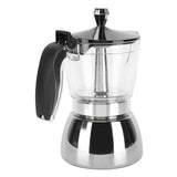 6 Cups Stainless Steel Coffee Pot Italian Octagonal Household Brewing Coffee Moka Pot - 45-Degree Angle