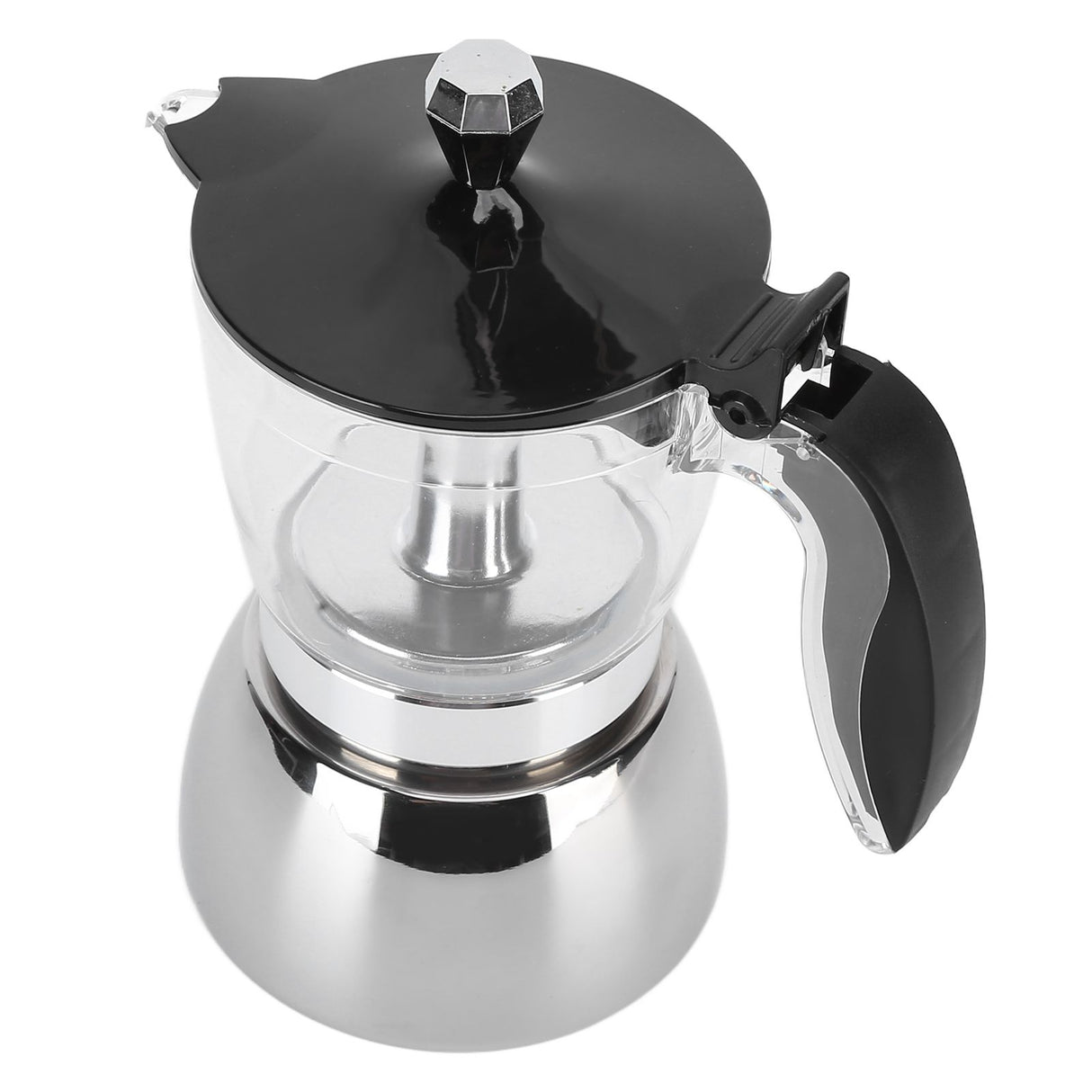 6 Cups Stainless Steel Coffee Pot Italian Octagonal Household Brewing Coffee Moka Pot