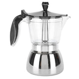 6 Cups Stainless Steel Coffee Pot Italian Octagonal Household Brewing Coffee Moka Pot