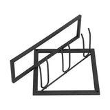 Wall Mounted Wine Rack Black Rhombus Shaped Wall Mounted Double Hook Wine Rack for Wine Cellar Home Bar