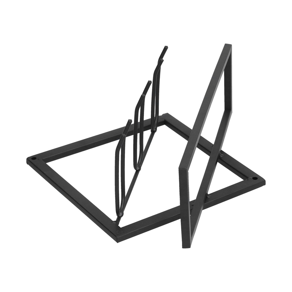 Wall Mounted Wine Rack Black Rhombus Shaped Wall Mounted Double Hook Wine Rack for Wine Cellar Home Bar