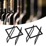 Wine Holder Exquisite Workmanship Double Structure Lightweight Wall Mounted Wine Bottle Rack