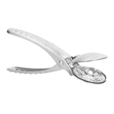Stainless Steel Nutcracker Chestnut Clip Metal Multifunctional Nut Opener Plier for KitchenSilver - Top-Down View