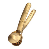 Stainless Steel Nutcracker Chestnut Clip Metal Multifunctional Nut Opener Plier for KitchenGold