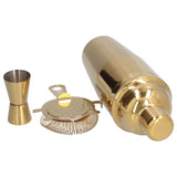 Cocktail Set Fashionable 750ml Stainless Steel Barware Tool Kit with Strainer Measure Cup Shaker for Bartender BarGolden Set - Extra Image