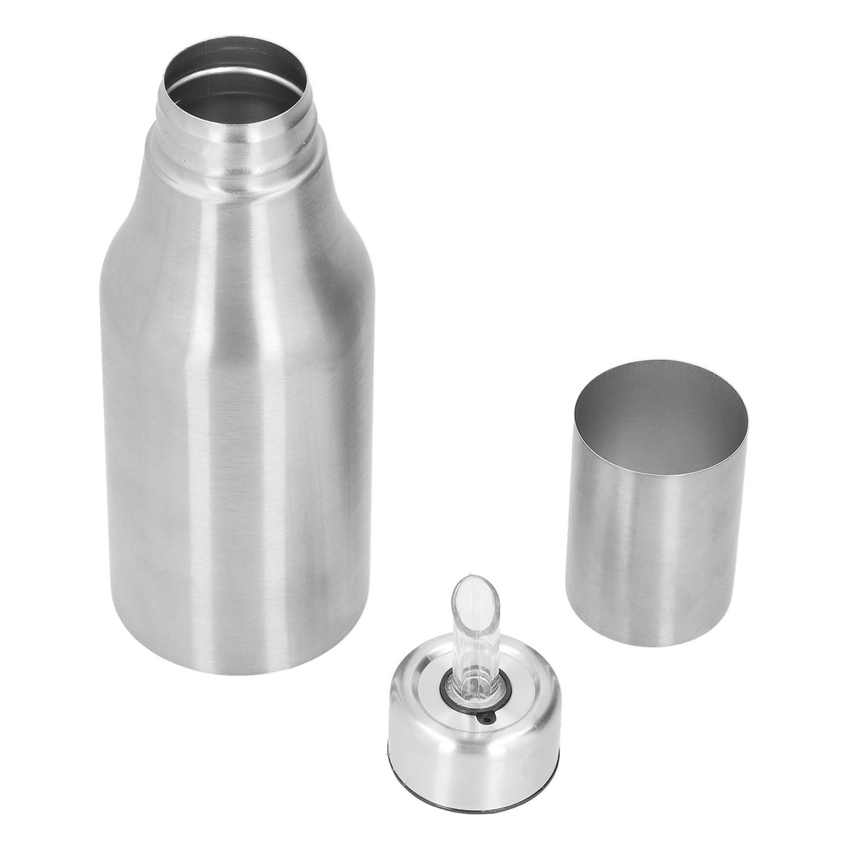 Stainless Steel Olive Oil Dispenser 500ML Leak Proof Dust Proof Kitchen Olive Oil DecanterSilver