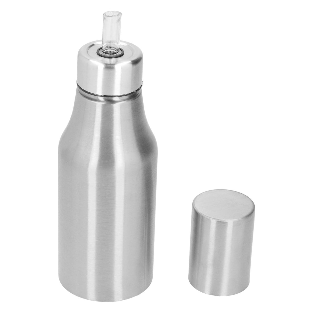 Stainless Steel Olive Oil Dispenser 500ML Leak Proof Dust Proof Kitchen Olive Oil DecanterSilver