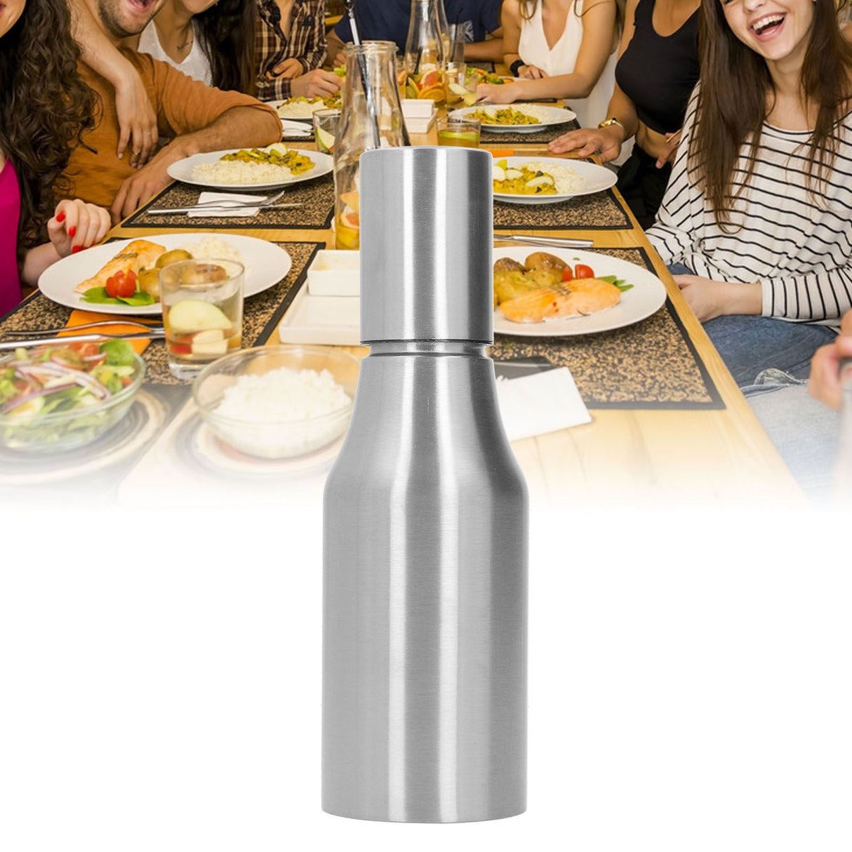 Stainless Steel Olive Oil Dispenser 500ML Leak Proof Dust Proof Kitchen Olive Oil DecanterSilver