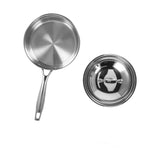 Sauce Pan 304 Stainless Steel Anti Slip Multipurpose Thicken Milk Pot with Lid for KitchenNatural Color