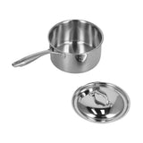 Sauce Pan 304 Stainless Steel Anti Slip Multipurpose Thicken Milk Pot with Lid for KitchenNatural Color