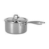 Sauce Pan 304 Stainless Steel Anti Slip Multipurpose Thicken Milk Pot with Lid for KitchenNatural Color
