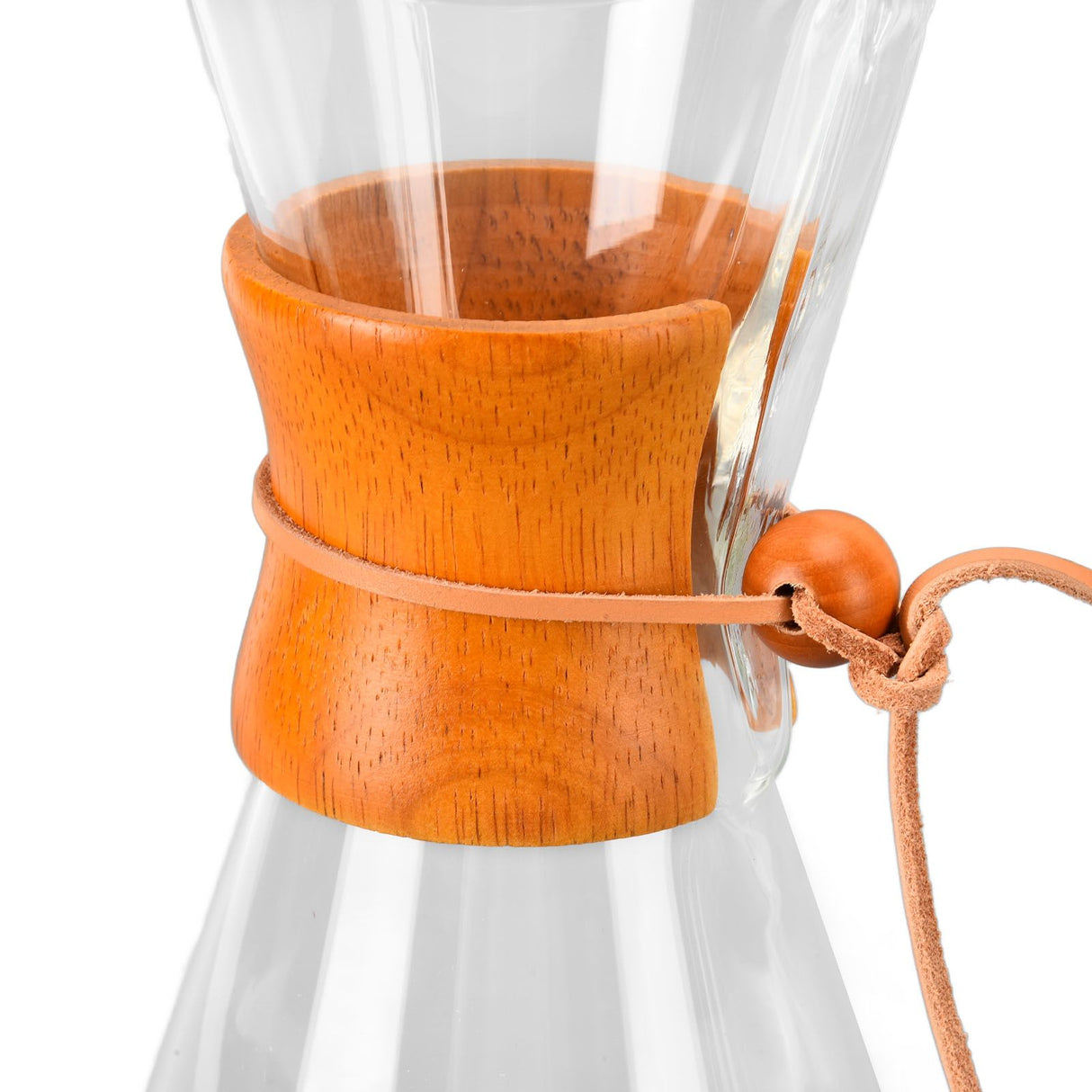 550ml Pour Over Coffee Dripper Bamboo Classic Heat Resistant Glass Coffee Maker for Home Office Coffee Shop