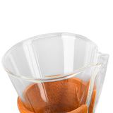 550ml Pour Over Coffee Dripper Bamboo Classic Heat Resistant Glass Coffee Maker for Home Office Coffee Shop