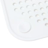 4 Pcs Drain Hair Catcher Square TPR Shower Hair Stopper with Suction Cup for Bathroom Bathtub Kitchen Grey and White - Extra Image
