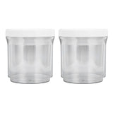 2Pcs Vacuum Container Push Type Retractable Adjustable Food Storage Box with Cover for Kitchen Home - Side View