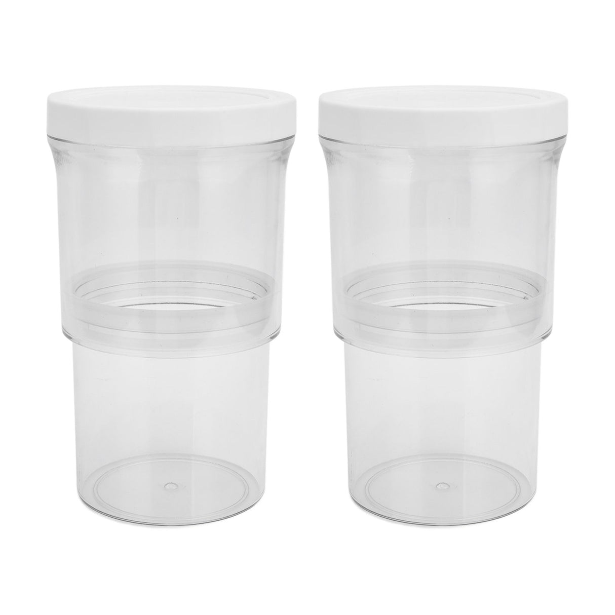 2Pcs Vacuum Container Push Type Retractable Adjustable Food Storage Box with Cover for Kitchen Home