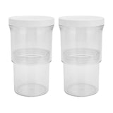 2Pcs Vacuum Container Push Type Retractable Adjustable Food Storage Box with Cover for Kitchen Home