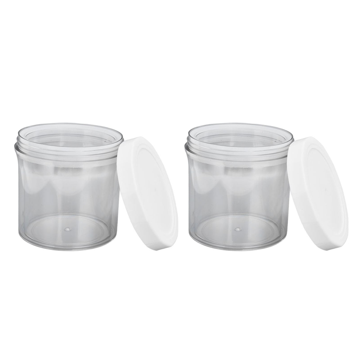 2Pcs Vacuum Container Push Type Retractable Adjustable Food Storage Box with Cover for Kitchen Home