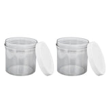2Pcs Vacuum Container Push Type Retractable Adjustable Food Storage Box with Cover for Kitchen Home - Rear View