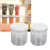 2Pcs Vacuum Container Push Type Retractable Adjustable Food Storage Box with Cover for Kitchen Home