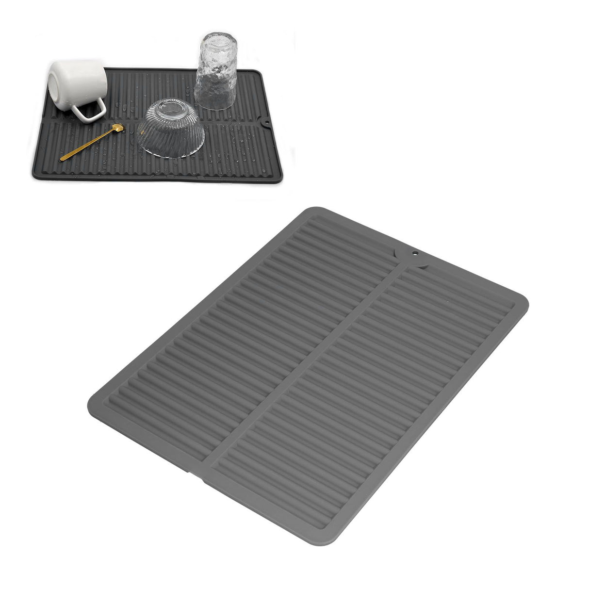 Dish Drying Mat Multiple Usage Silicone Kitchen Dish Draining Pad for Kitchen Counter
