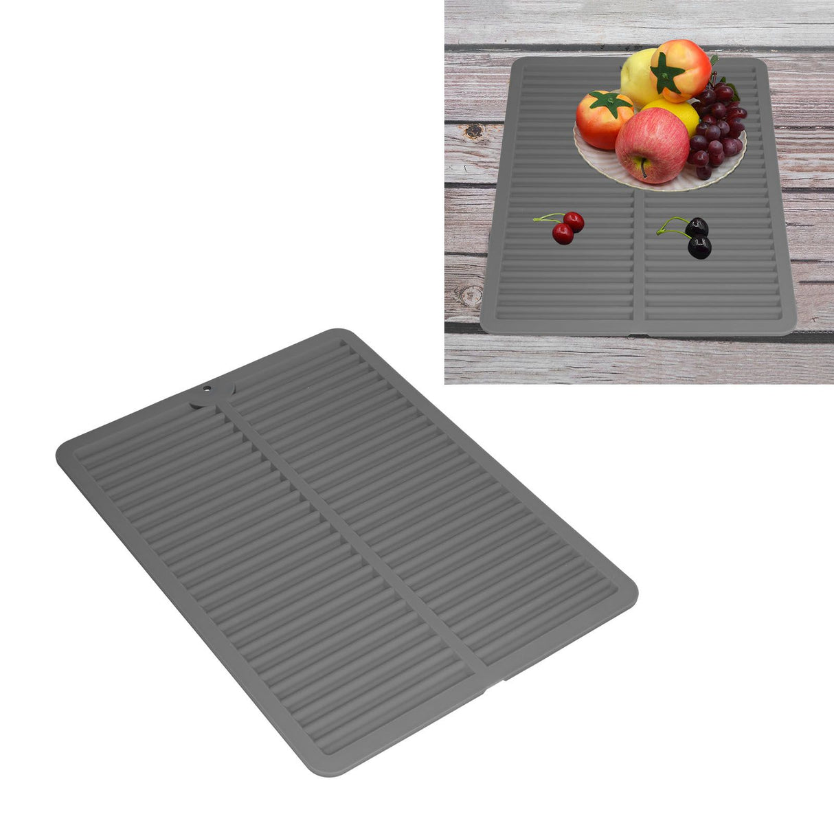 Dish Drying Mat Multiple Usage Silicone Kitchen Dish Draining Pad for Kitchen Counter